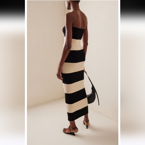 Posse Exclusive Theo Striped Jersey Strapless Maxi Dress Size Large NWT - Picture 6 of 9
